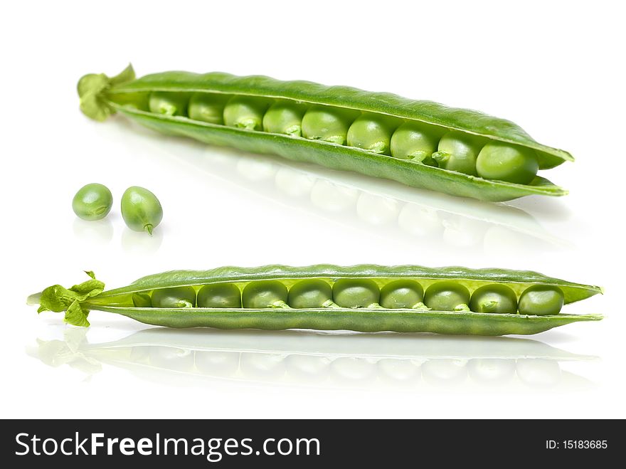 Peas Isolated On White