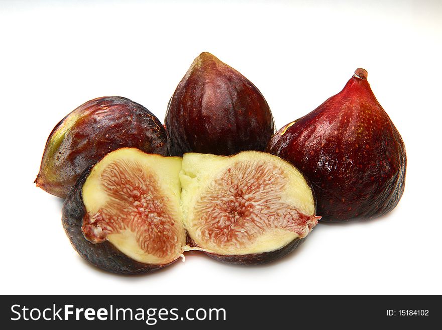 Fruits figs on white background. Fruits figs on white background