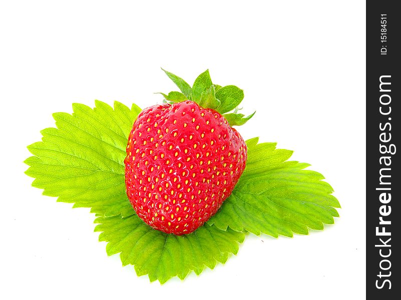 Fresh and juicy strawberry isolated on white