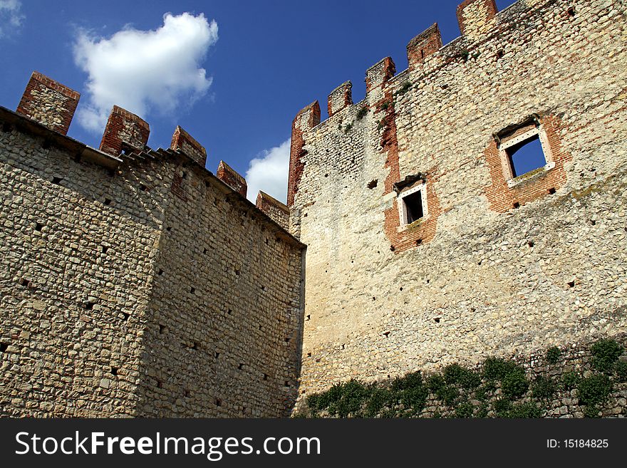 Castle wall and battlements