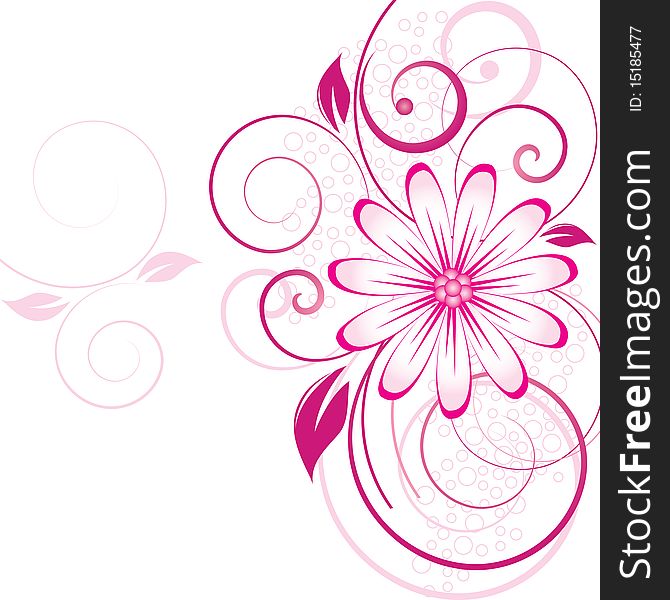 Abstract flowers background with place for your text. Abstract flowers background with place for your text