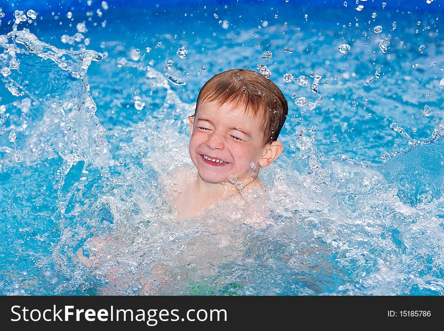 Playing in water on a hot sunny day. Playing in water on a hot sunny day