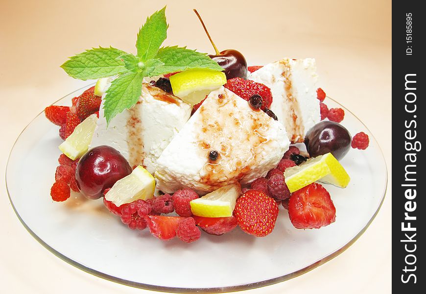 Fruit salad summer dessert