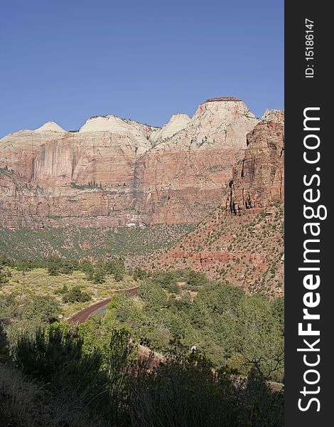 Landscape in Zion Canyon Utah USA. Landscape in Zion Canyon Utah USA