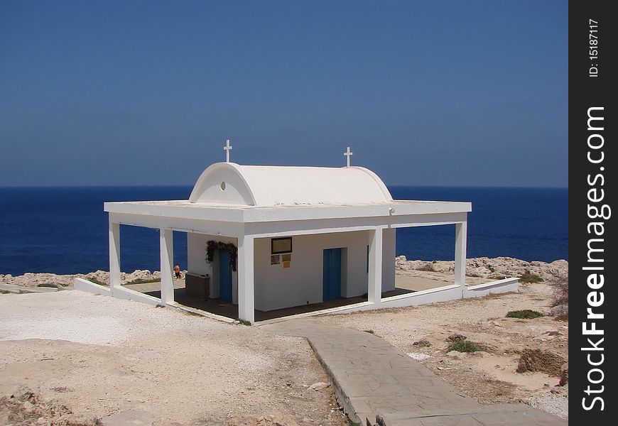 Greek orthodox church on Cyprus near Cavo or Capo Grecko called Agii Anargyri. Greek orthodox church on Cyprus near Cavo or Capo Grecko called Agii Anargyri