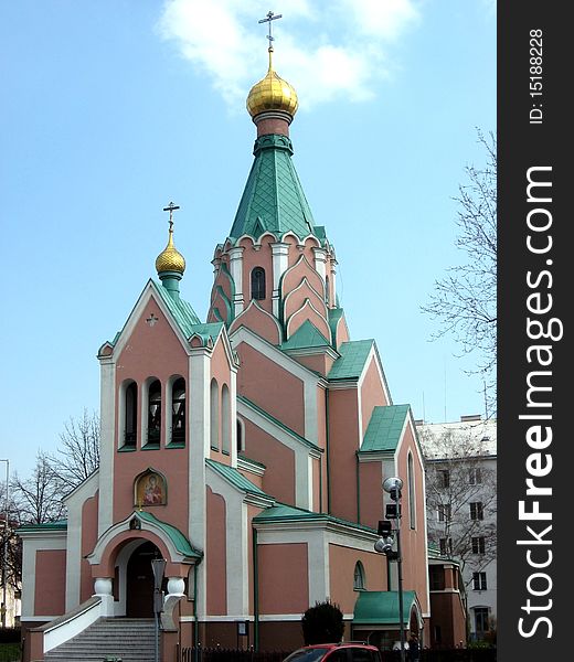 St. Gorazd orthodox church in Olomouc in the Czech republic. This church was built in 1939.