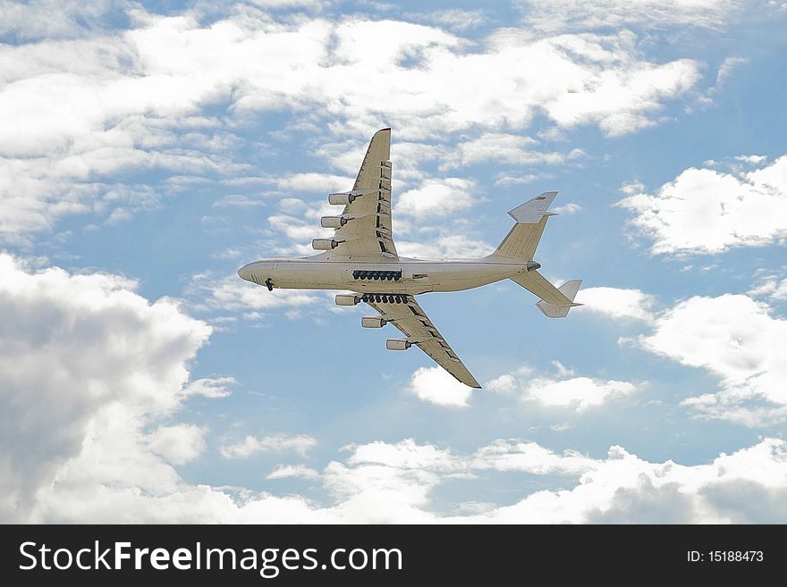 The biggest in world cargo aeroplane Mriya in the sky. The biggest in world cargo aeroplane Mriya in the sky