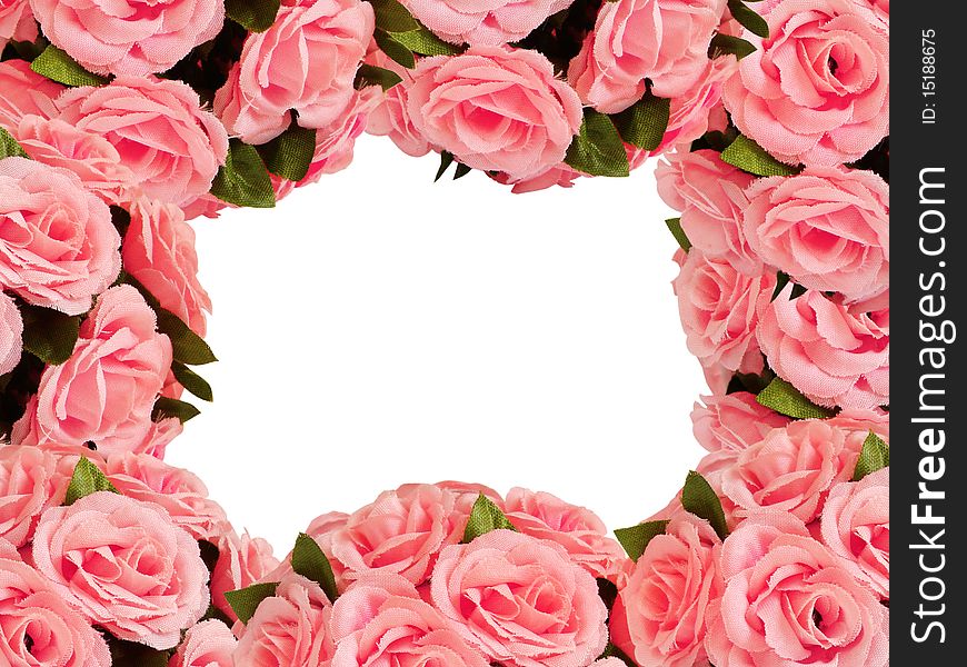 Artificial flowers for decoration frame