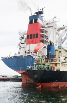 Two Ships Moored At Port Royalty Free Stock Images Two Ships Moored At Port Royalty Free Stock Images
