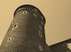 Old Style Photo Of Royal Wawel Castle, Cracow Stock Image Old Style Photo Of Royal Wawel Castle, Cracow Stock Image