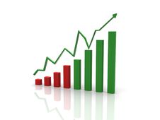 Business Graph With Arrow Stock Photography Business Graph With Arrow Stock Photography