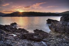 Sunset Landscape At The Beach In Montenegro Royalty Free Stock Photos Sunset Landscape At The Beach In Montenegro Royalty Free Stock Photos