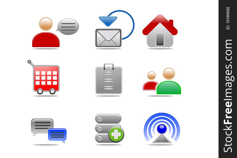 Web and internet icons over isolated white and easy to edit. Web and internet icons over isolated white and easy to edit