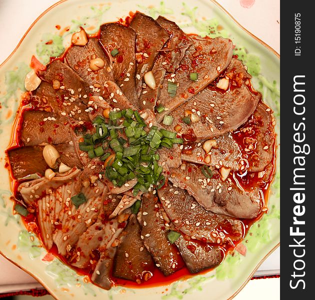 A plate of delicious Chinese cuisine. A plate of delicious Chinese cuisine