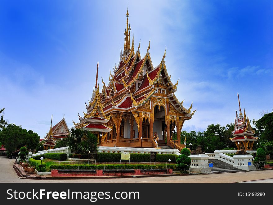 Thai Temple in  khonkane province