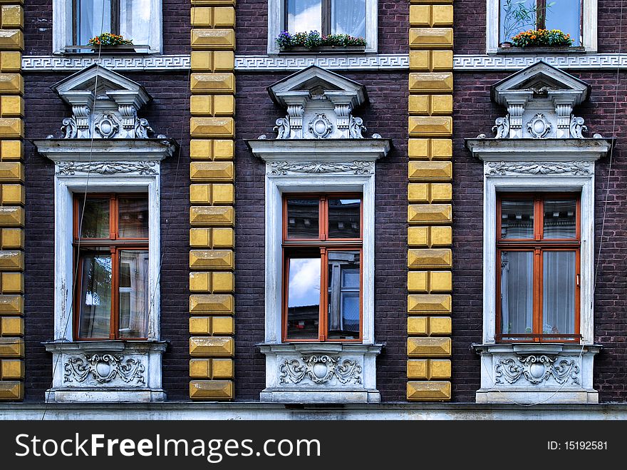 House on the old city in Cracow. Poland