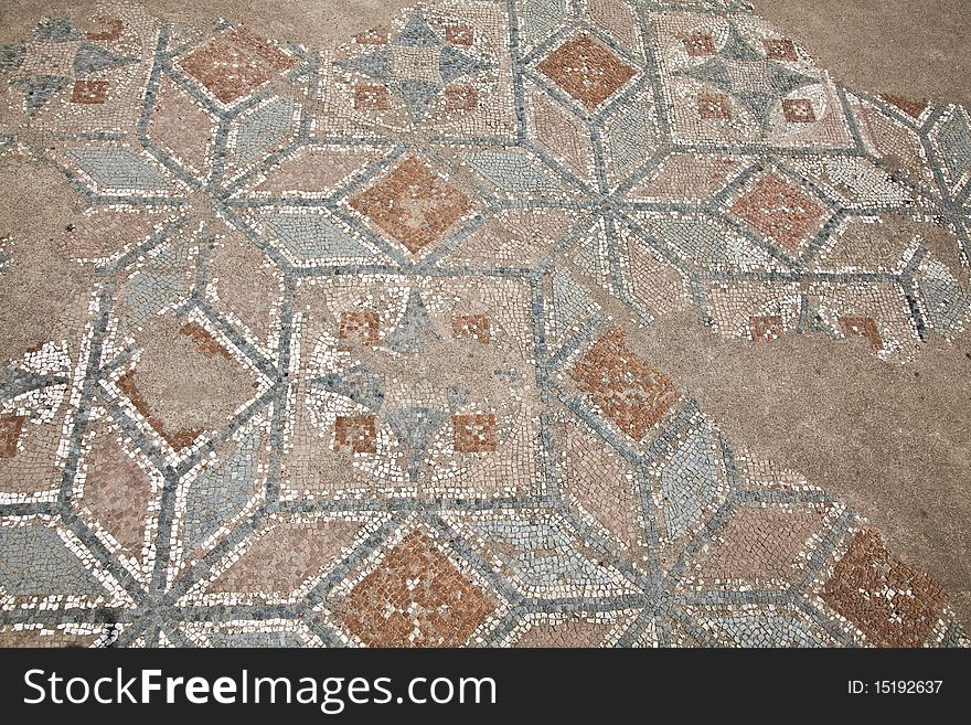 Mosaics at The Great Baths at Dion Archeological Site in Greece. Mosaics at The Great Baths at Dion Archeological Site in Greece.