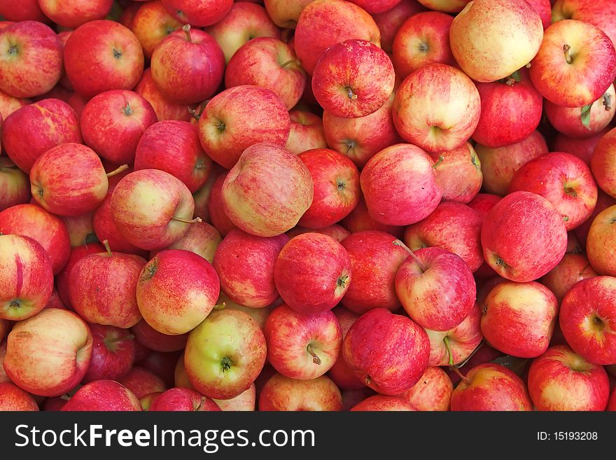 Background made of ripe red apples. Background made of ripe red apples