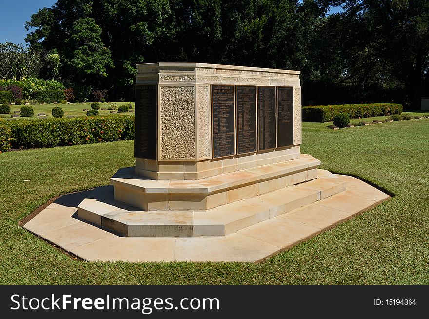 Adelaide River War Cemetry Monument