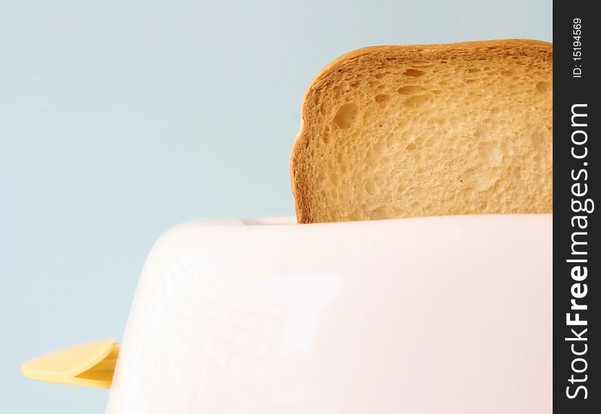 Toaster with fresh bread in a retro style. Toaster with fresh bread in a retro style