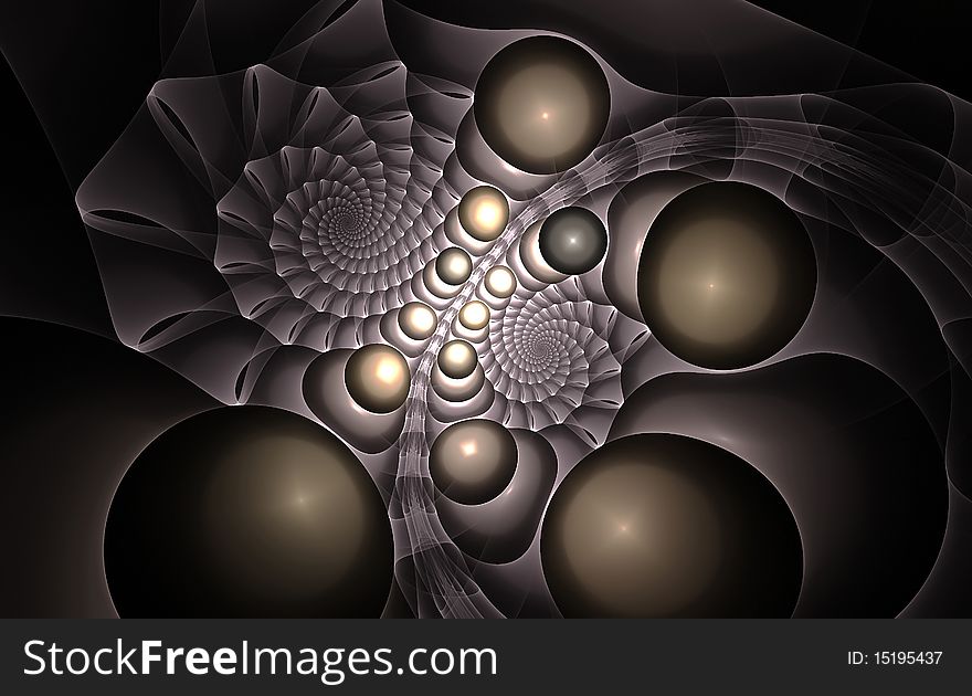 High resolution Spiral objects generated with fractal algorithms. High resolution Spiral objects generated with fractal algorithms