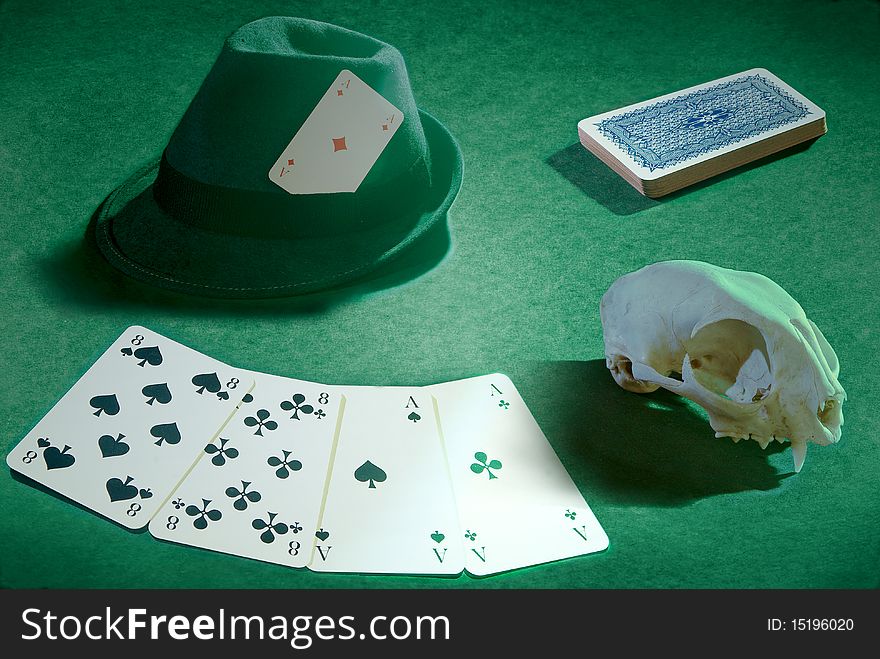 Deadman hand (poker) still life