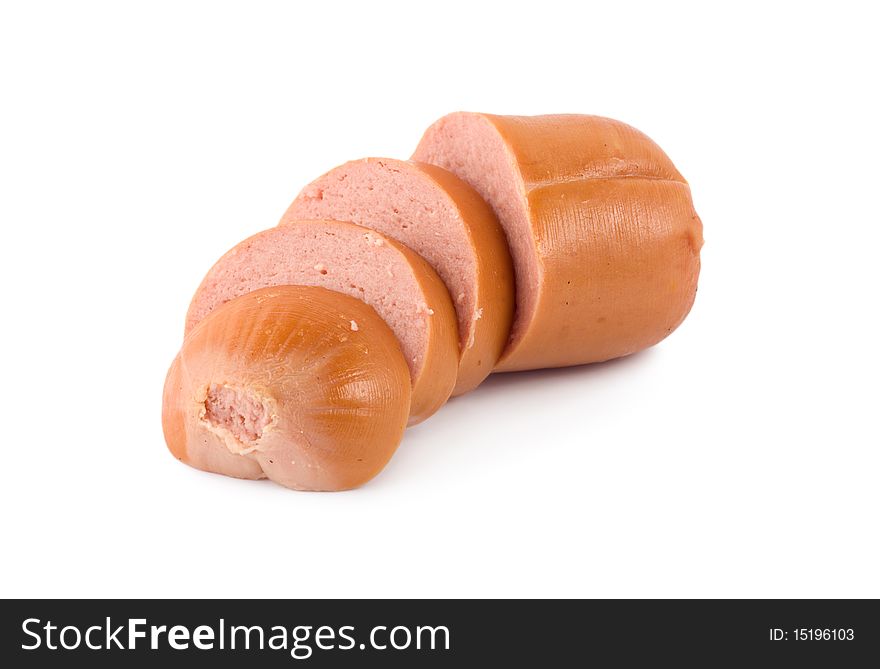 Sausages isolated on a white background. Sausages isolated on a white background