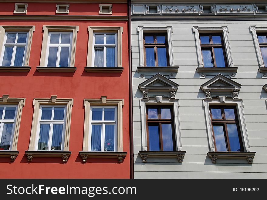 Part Of A Historic Building On Old City In Cracow