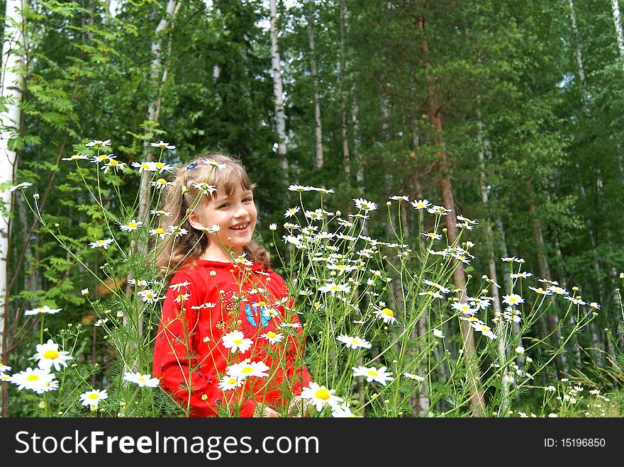 The girl in park