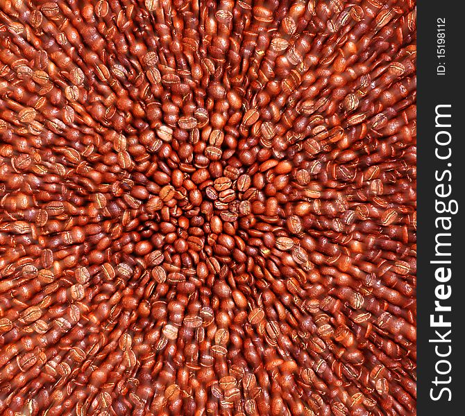 Background of roasted coffee beens