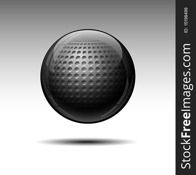 Abstract black sphere. Vector illustration