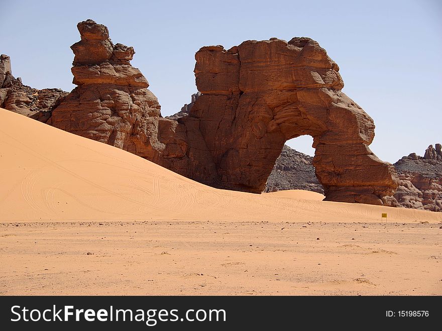 Arch in the desert of Libya, in Africa. Arch in the desert of Libya, in Africa