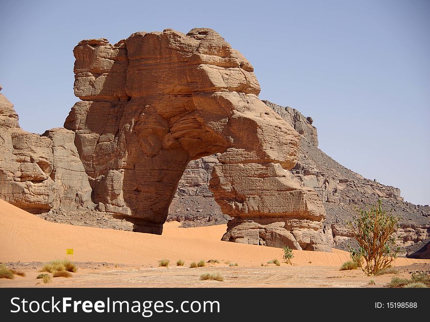 Arch in the desert of Libya, in Africa. Arch in the desert of Libya, in Africa