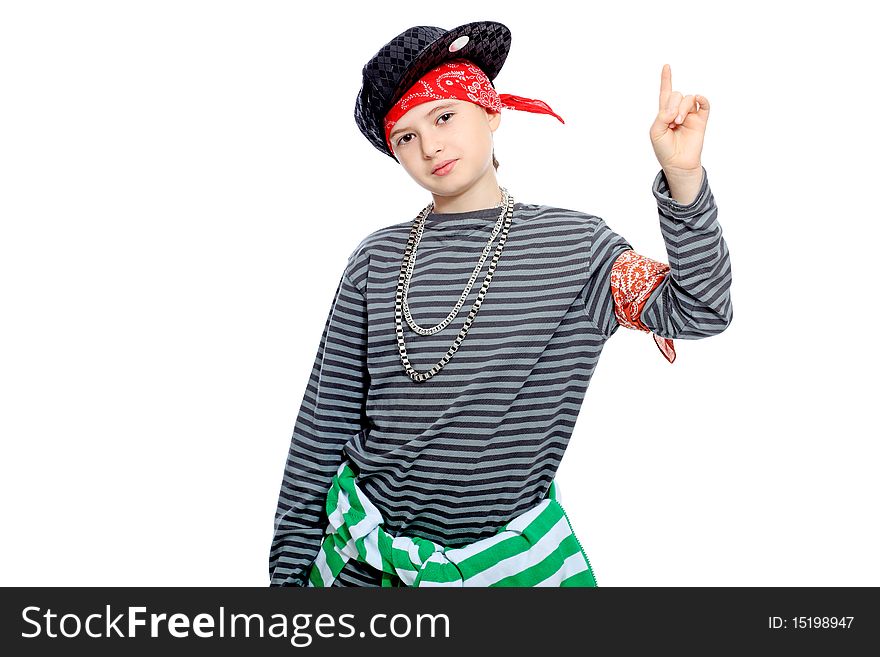 Shot of a trendy teenager. Isolated over white background. Shot of a trendy teenager. Isolated over white background.
