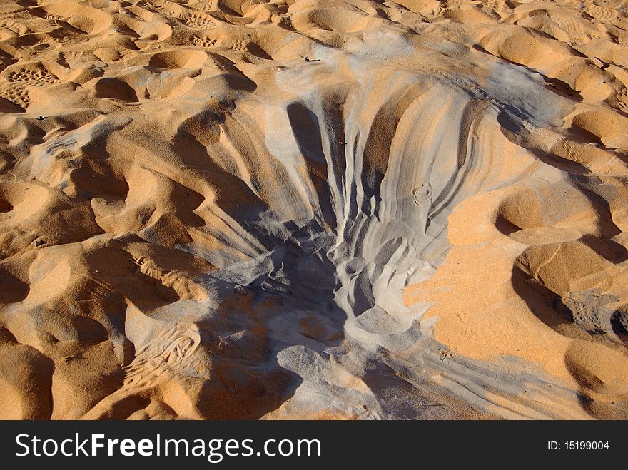 Sand in the desert of Libya, in Africa. Sand in the desert of Libya, in Africa