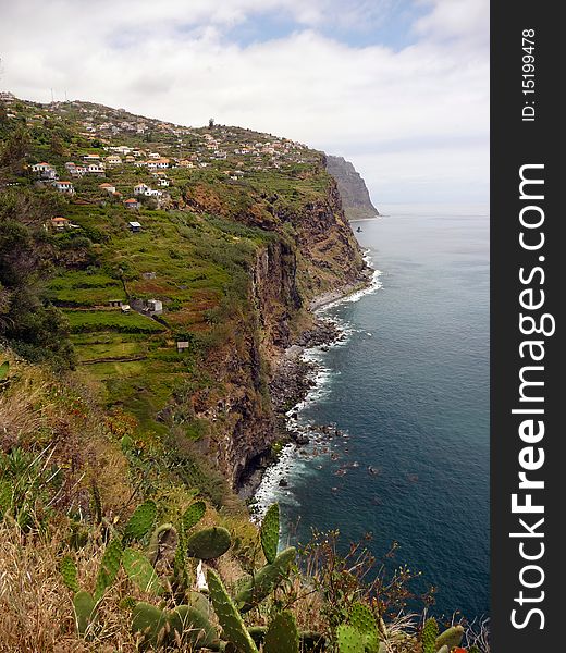 Nice view from a cliff, madeira, portugal. Nice view from a cliff, madeira, portugal
