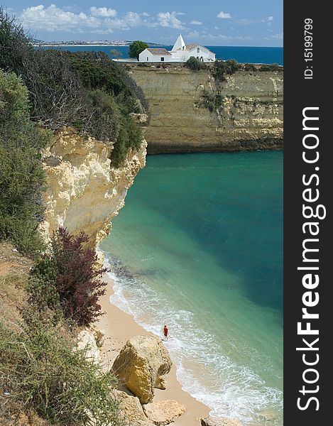 Chapell Senhora da Rocha bei Armacao de Pera, Algarve, Portugal