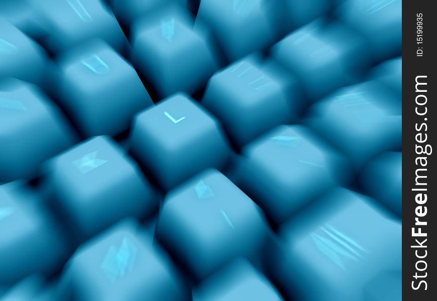 Business concept - Close up image of pc keyboard isolated