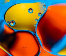 Scientific Image Of Cell Membrane. Macro Up Of Liquid Substances. Abstract Molecule Atom Sctructure. Water Bubbles. Macro Shot Of Royalty Free Stock Photos