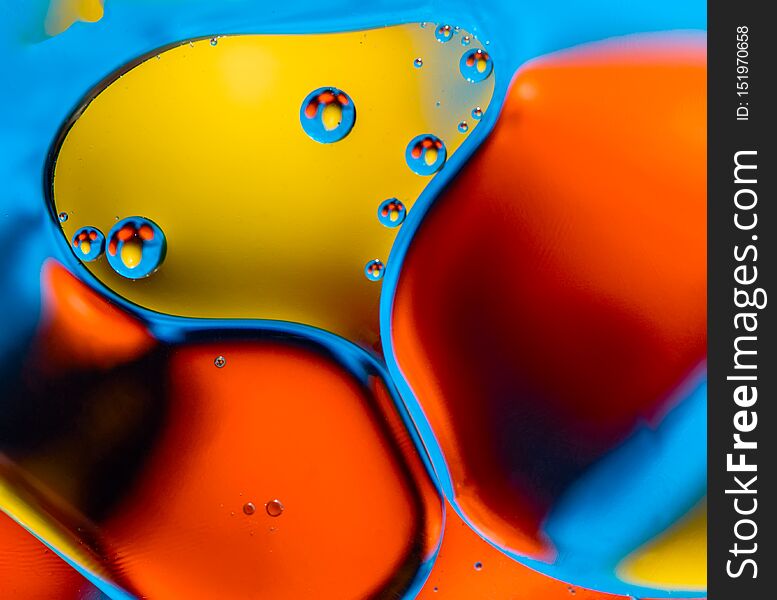 Scientific image of cell membrane. Macro up of liquid substances. Abstract molecule atom sctructure. Water bubbles. Macro shot of