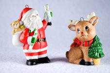 Santa And Reindeer Royalty Free Stock Photo Santa And Reindeer Royalty Free Stock Photo