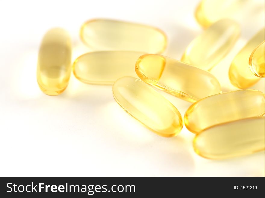 Isolated Pills On White