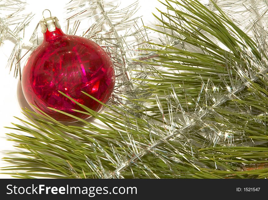 Christmas tree and ball