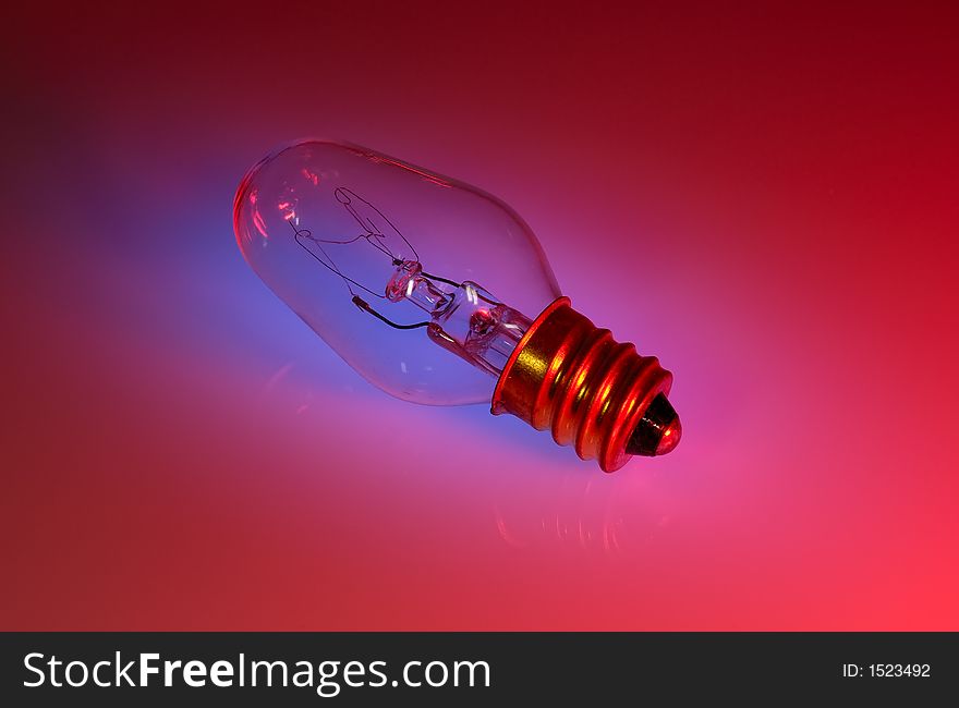 Photo of a Lightbulb With Red and Blue Gel - Everyday Object