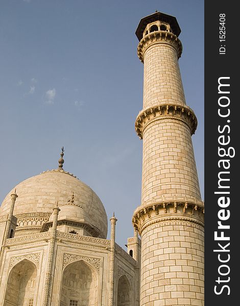Tower Of The Taj Mahal, Agra, India.