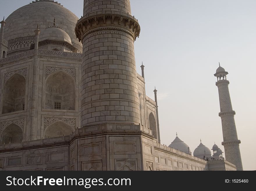 Tower of the Taj Mahal, Agra, India.