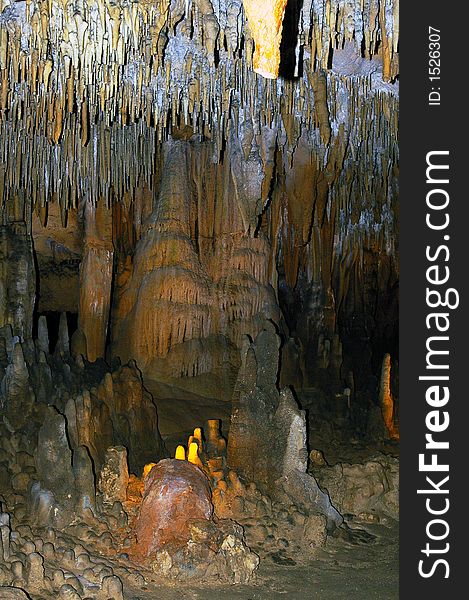 Cathedral formation inside a cavern in northern florida. Cathedral formation inside a cavern in northern florida.