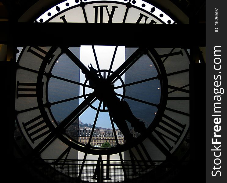 Clock in the Musee D'Orsay in Paris. Clock in the Musee D'Orsay in Paris