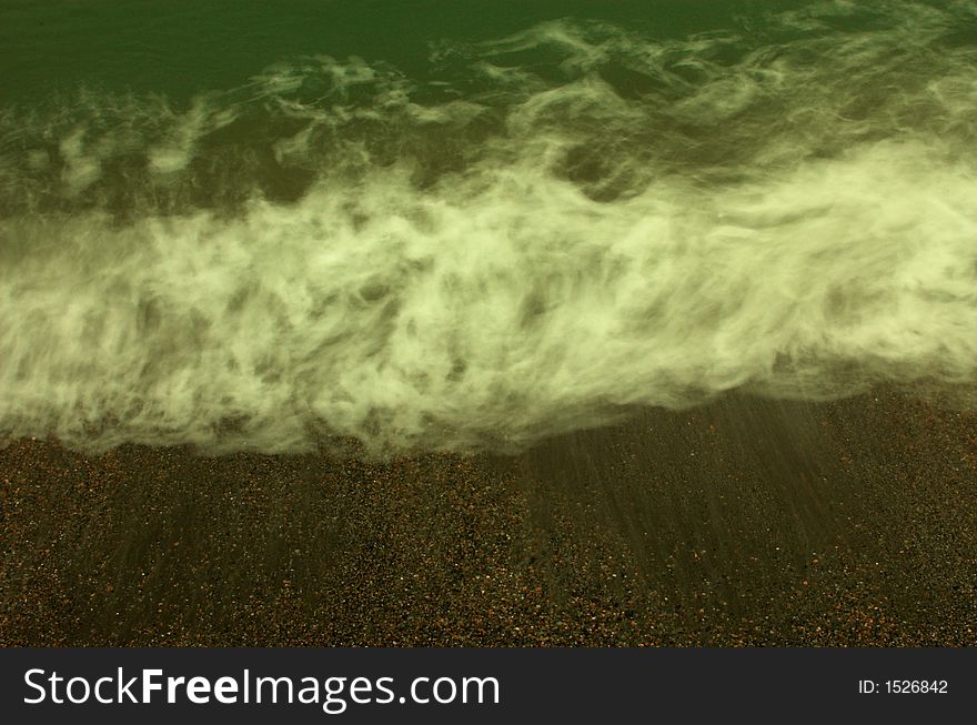 Winter green sea, long exposure, Sochi, Russia