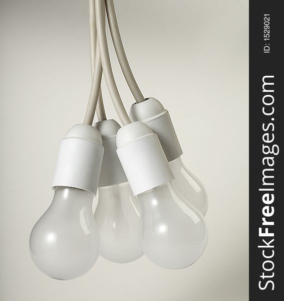 4 Lightbulb with white background